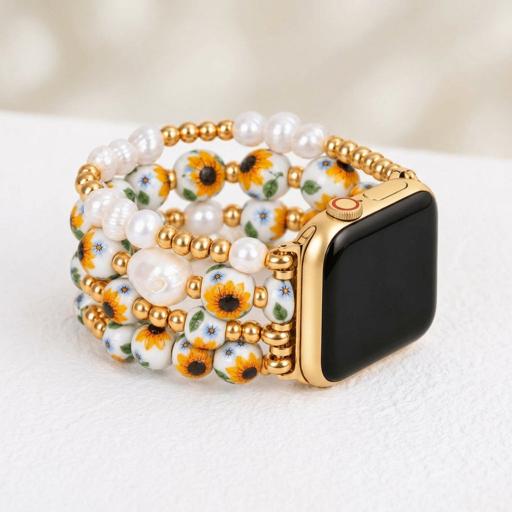 Porcelain Garden Sunlit Bloom Apple Watch Strap