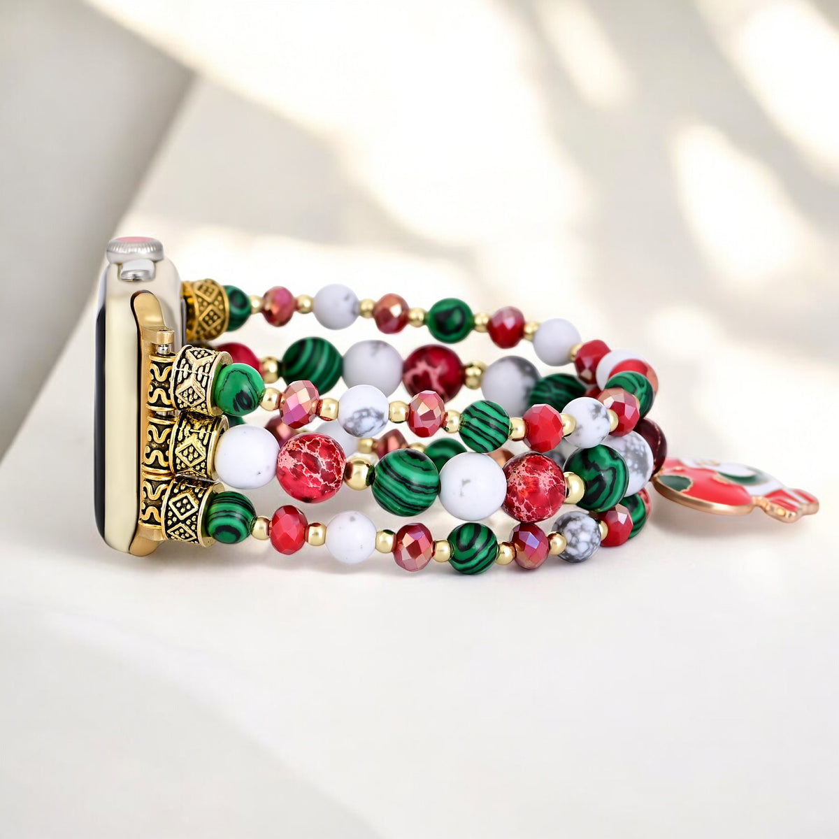 Cheerful Claus Stretch Apple Watch Strap