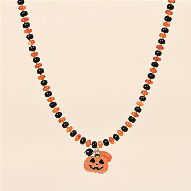 Pumpkin Glow Halloween Necklace