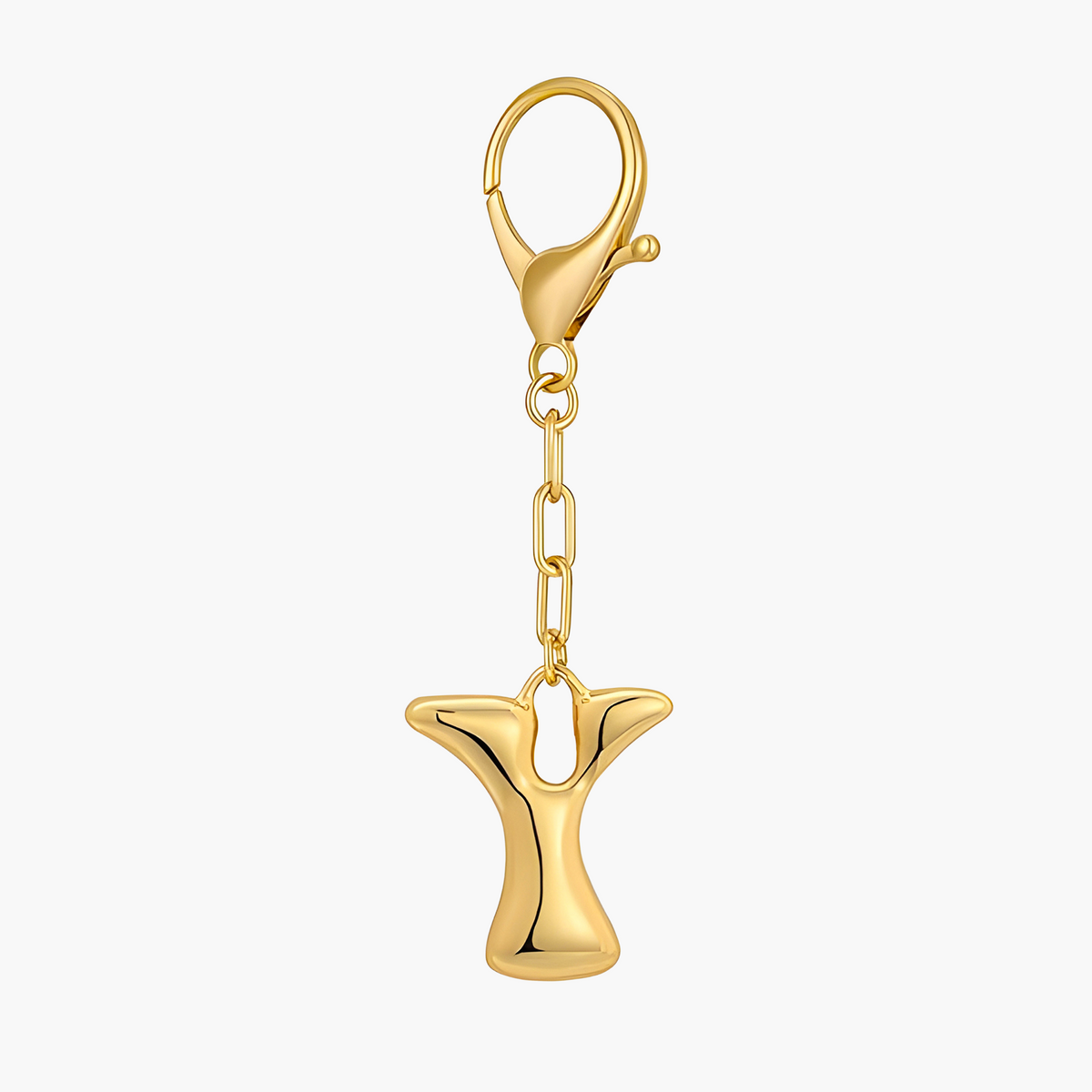 Bubble Letter Initial Keychain & Bag Charm