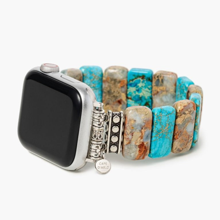 Coastal Turquoise Stretch Apple Watch Strap