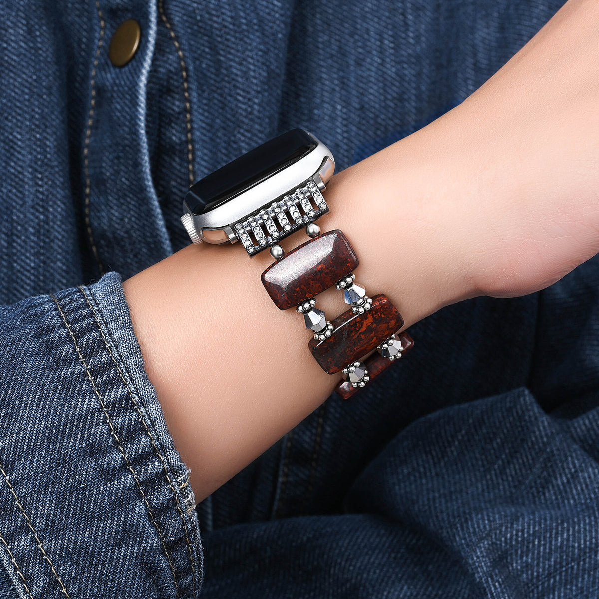 Crimson Earth Stretch Apple Watch Strap