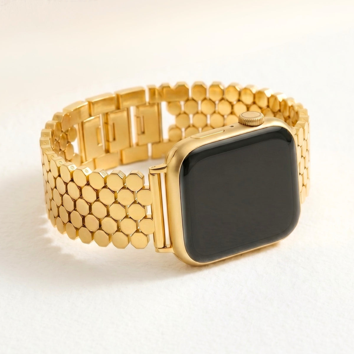 Golden Honeycomb Luxury Apple Watch Strap