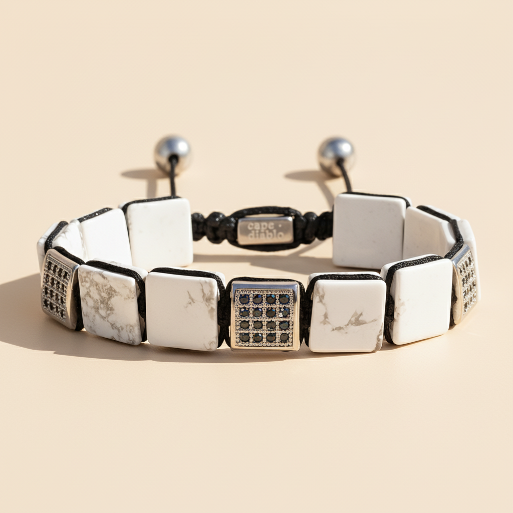 Men’s White Turquoise Bracelet