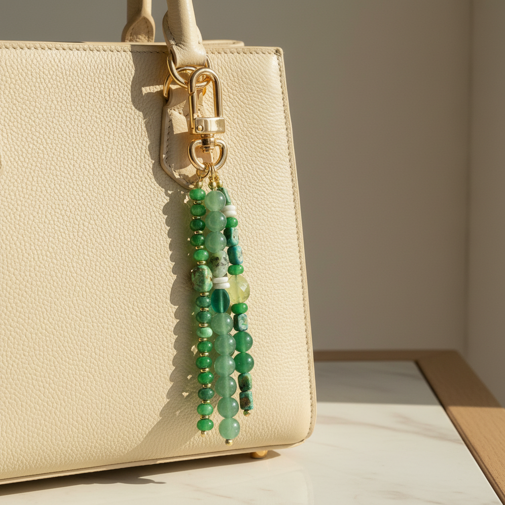 Green Aventurine Harmony Bag Charm