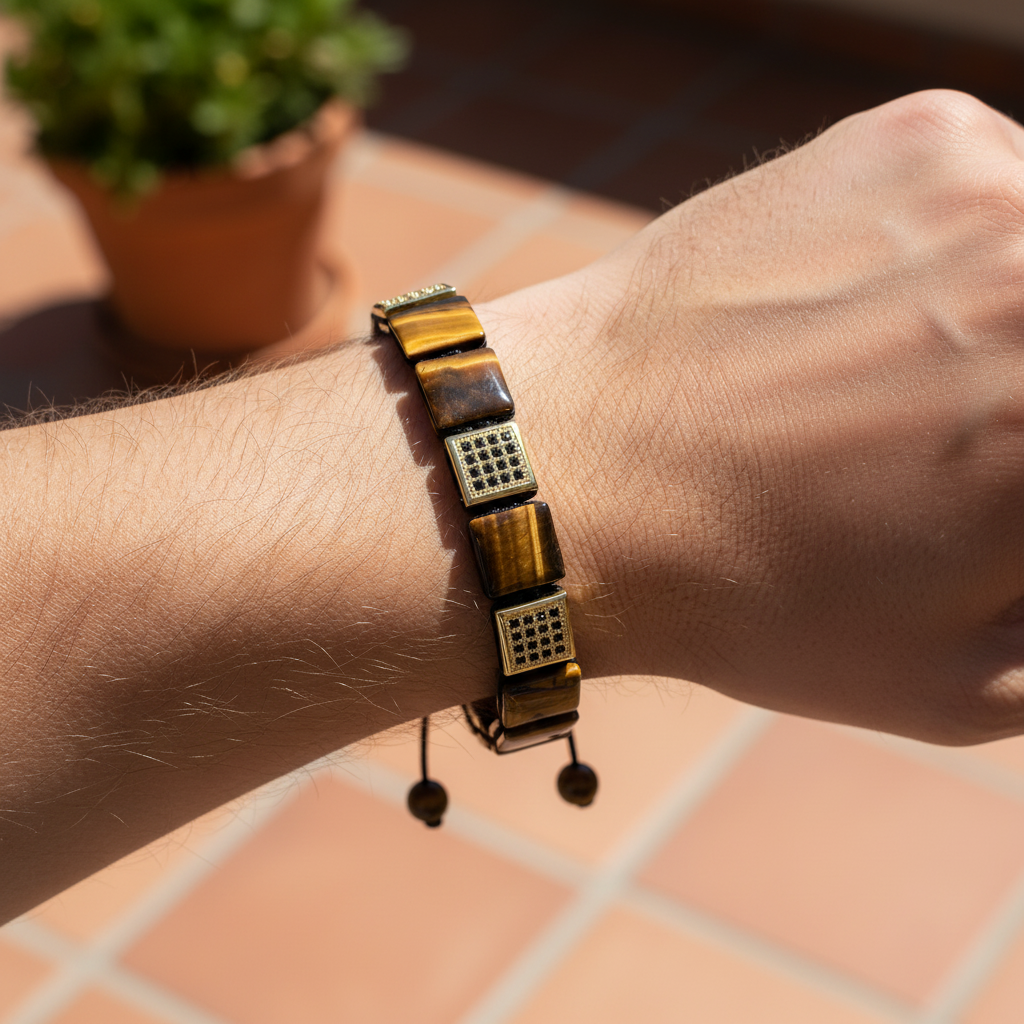 Men’s Yellow Tiger’s Eye Bracelet