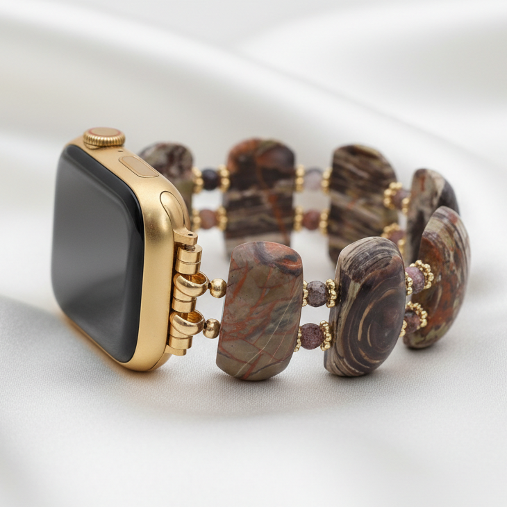 Desert Horizon Agate Stretch Apple Watch Strap