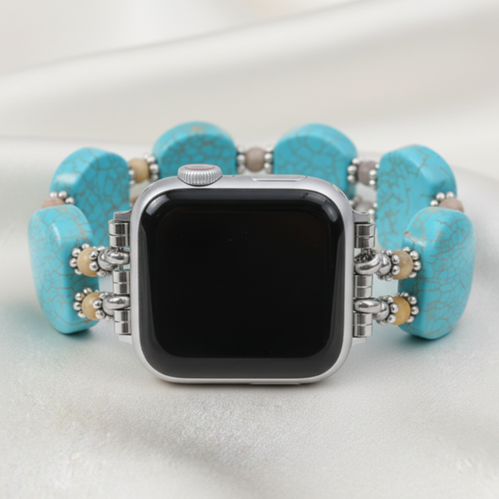 Turquoise Howlite Horizon Stretch Apple Watch Strap