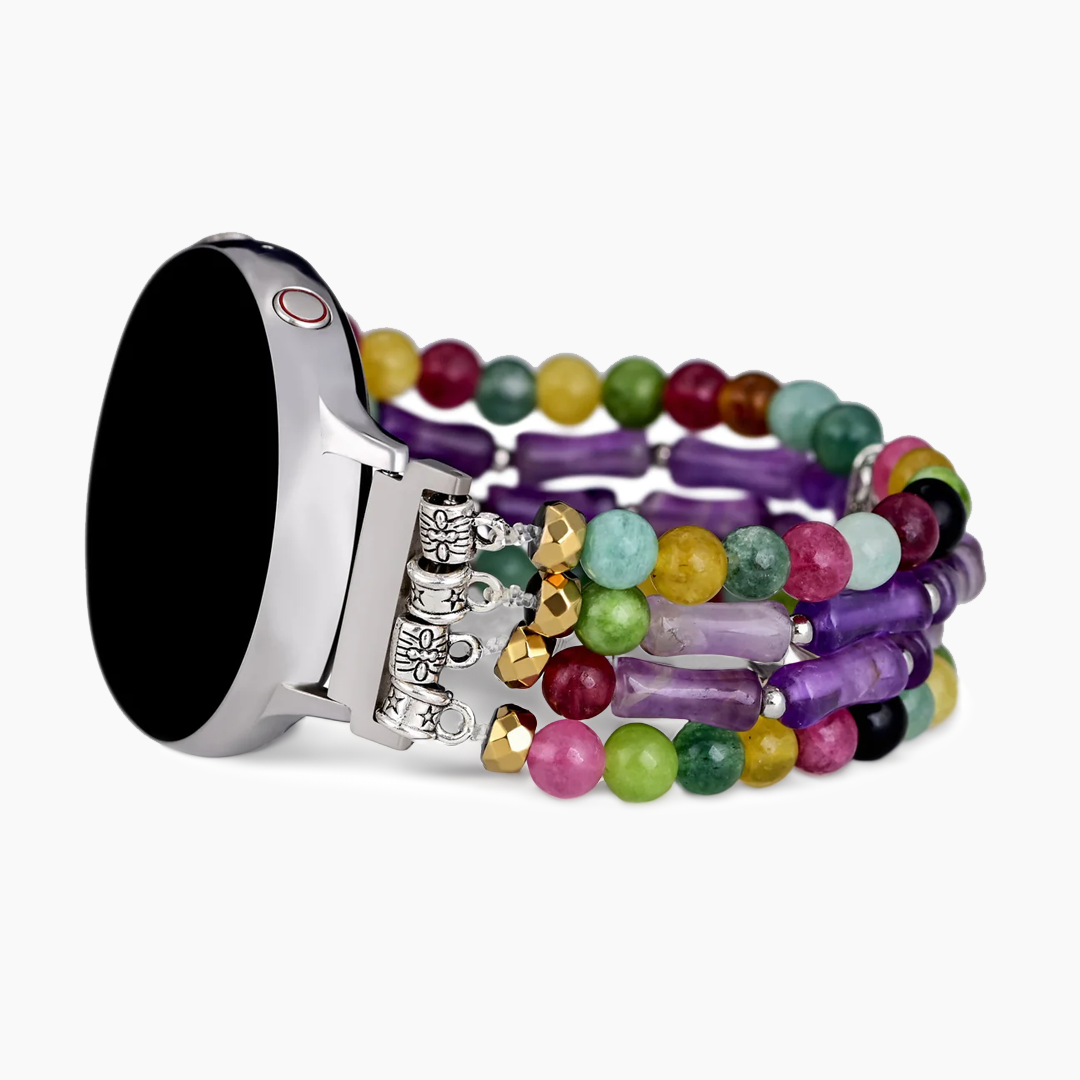 Mosaic Amethyst Samsung Galaxy Stretch Watch Strap