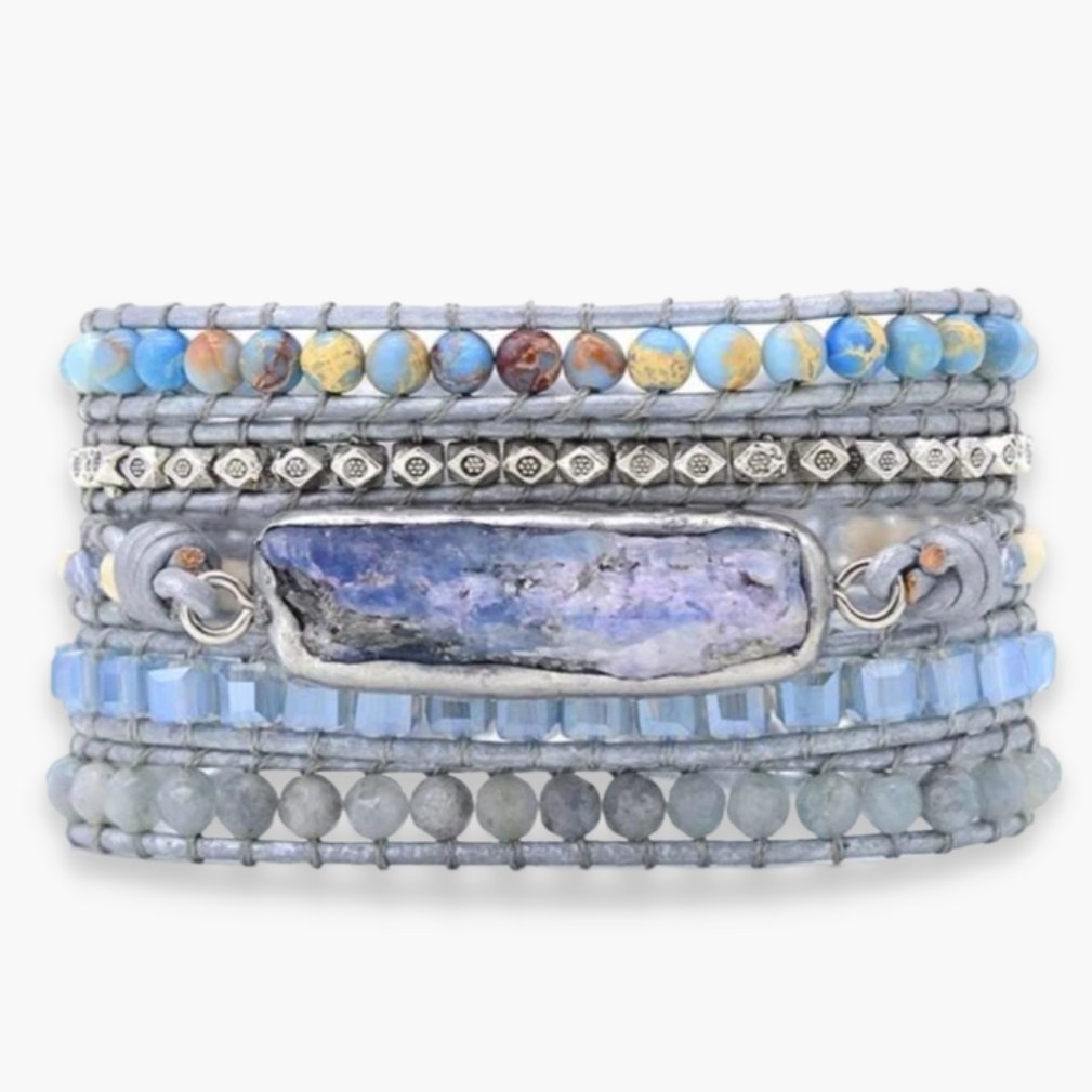 Healing Topaz Queen Silver Wrap Bracelet - Cape Diablo