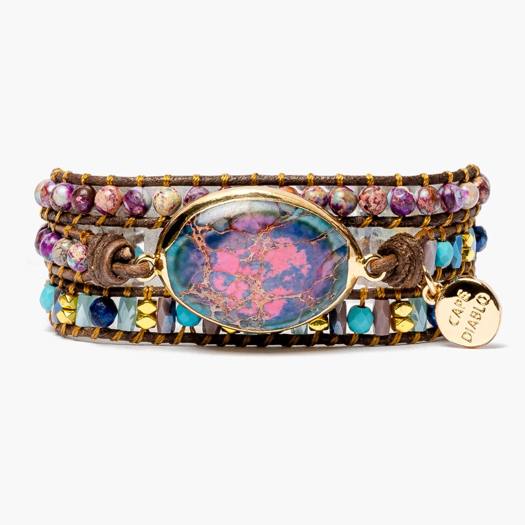 Intense Emperor Jasper Wrap Bracelet - Cape Diablo