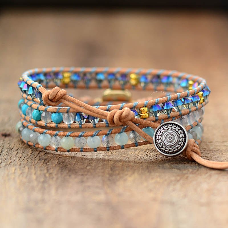 Square Opal Healing Wrap Bracelet - Cape Diablo