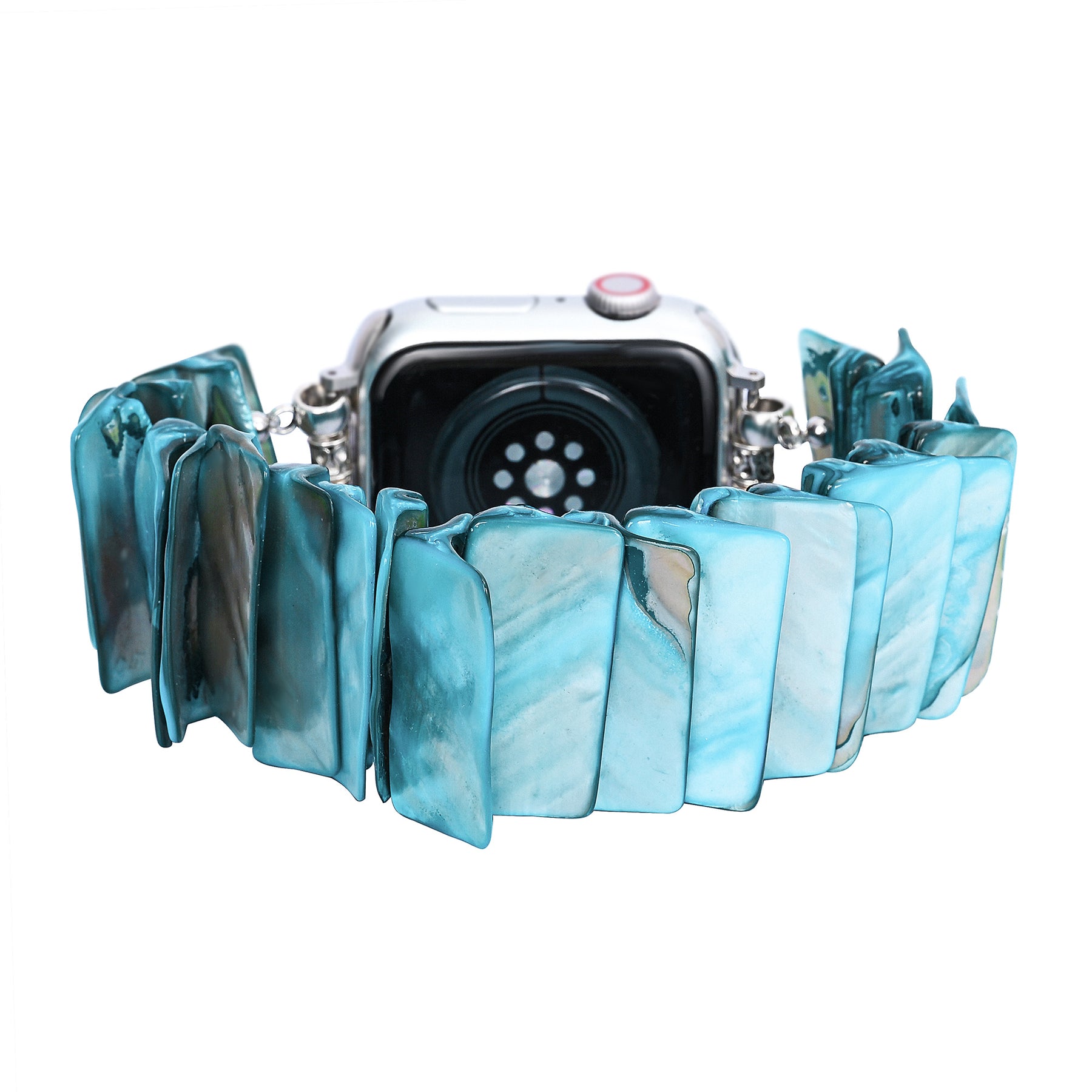 Azure Seashell Stretch Apple Watch Strap