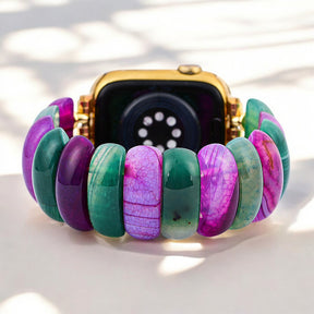 Bohemian Jewel Agate Stretch Apple Watch Strap