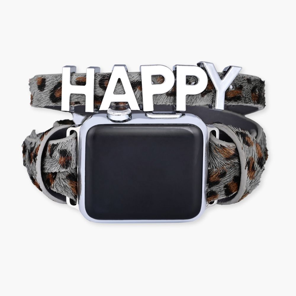 Happy Safari Leather Apple Watch Strap