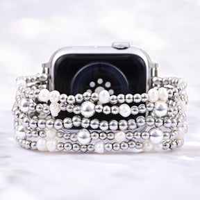Shimmering Pearl Stretch Apple Watch Strap