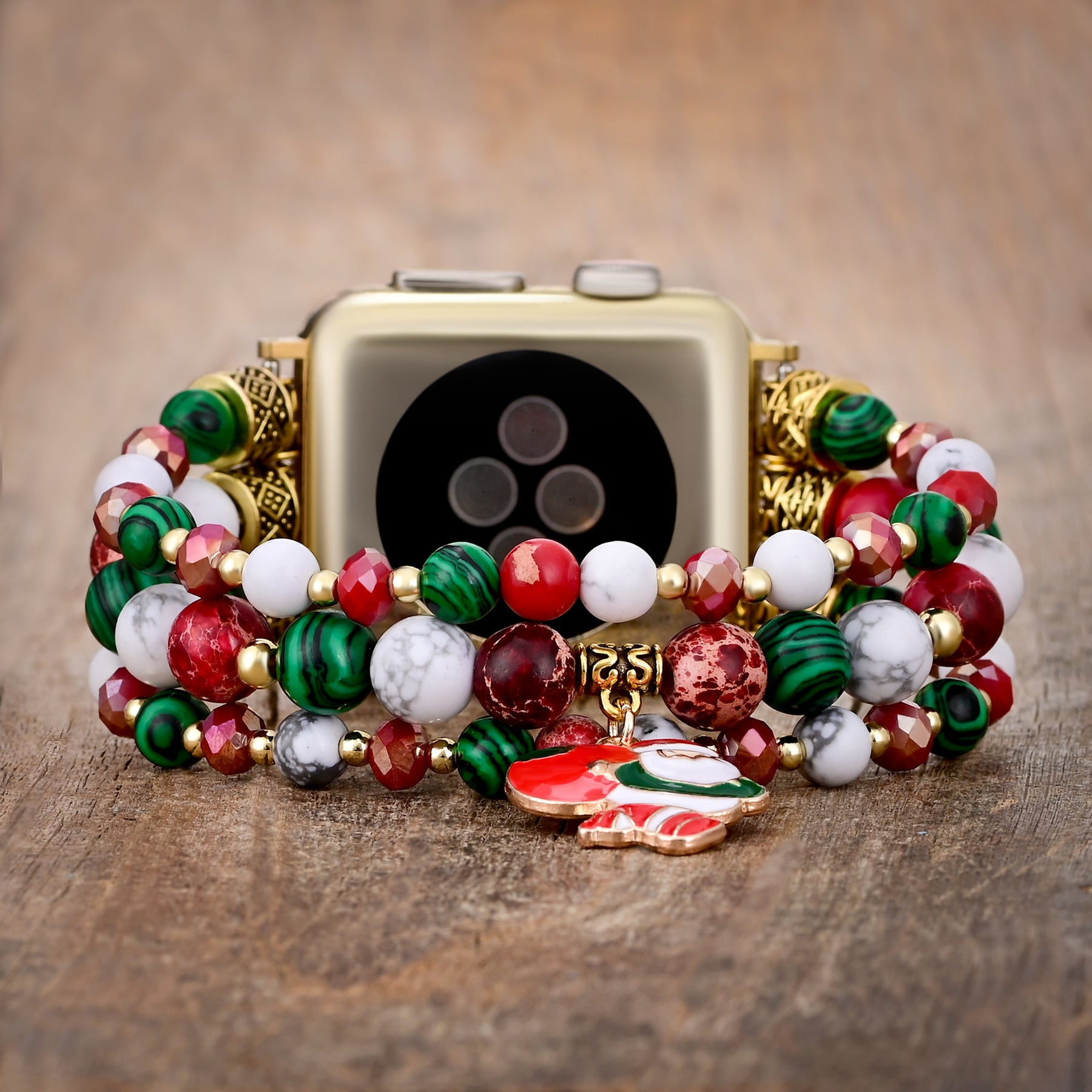 Cheerful Claus Stretch Apple Watch Strap