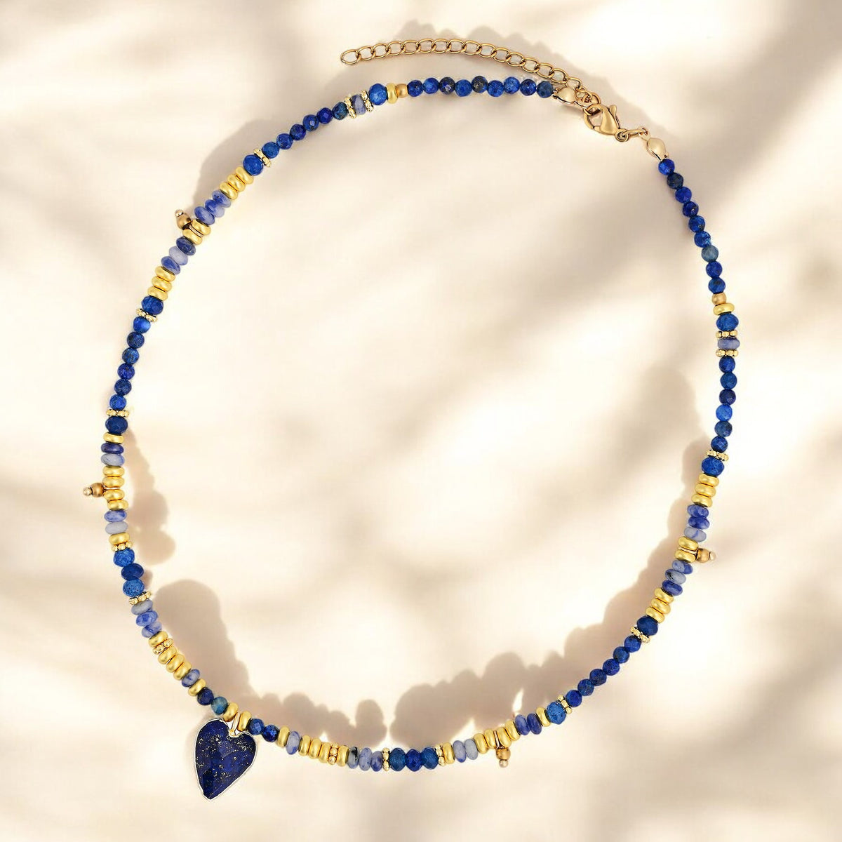 Lapis Love Charm Necklace