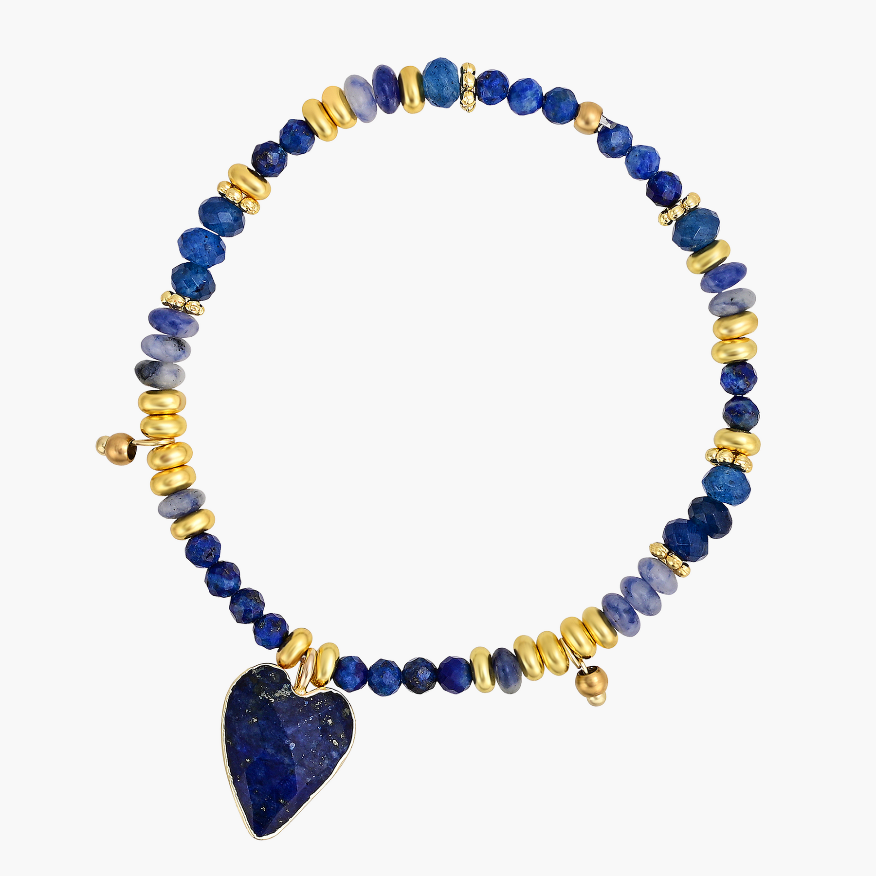 Lapis Love Charm Bracelet