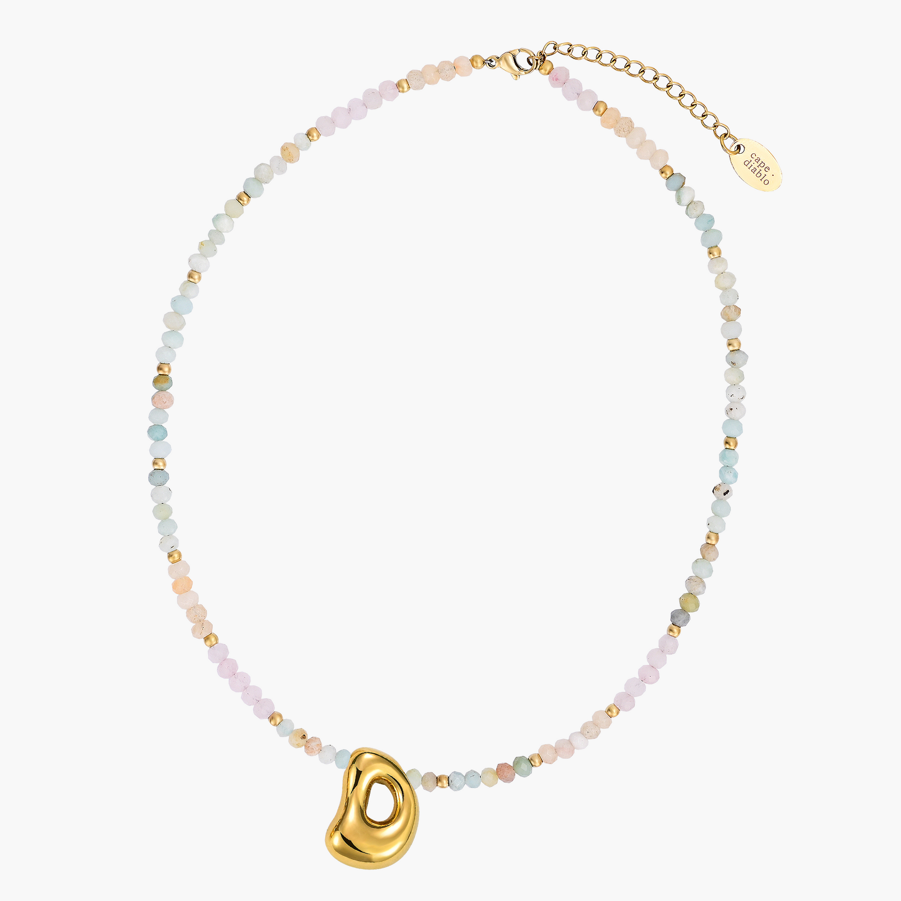 Pastel Bubble Initial Necklace