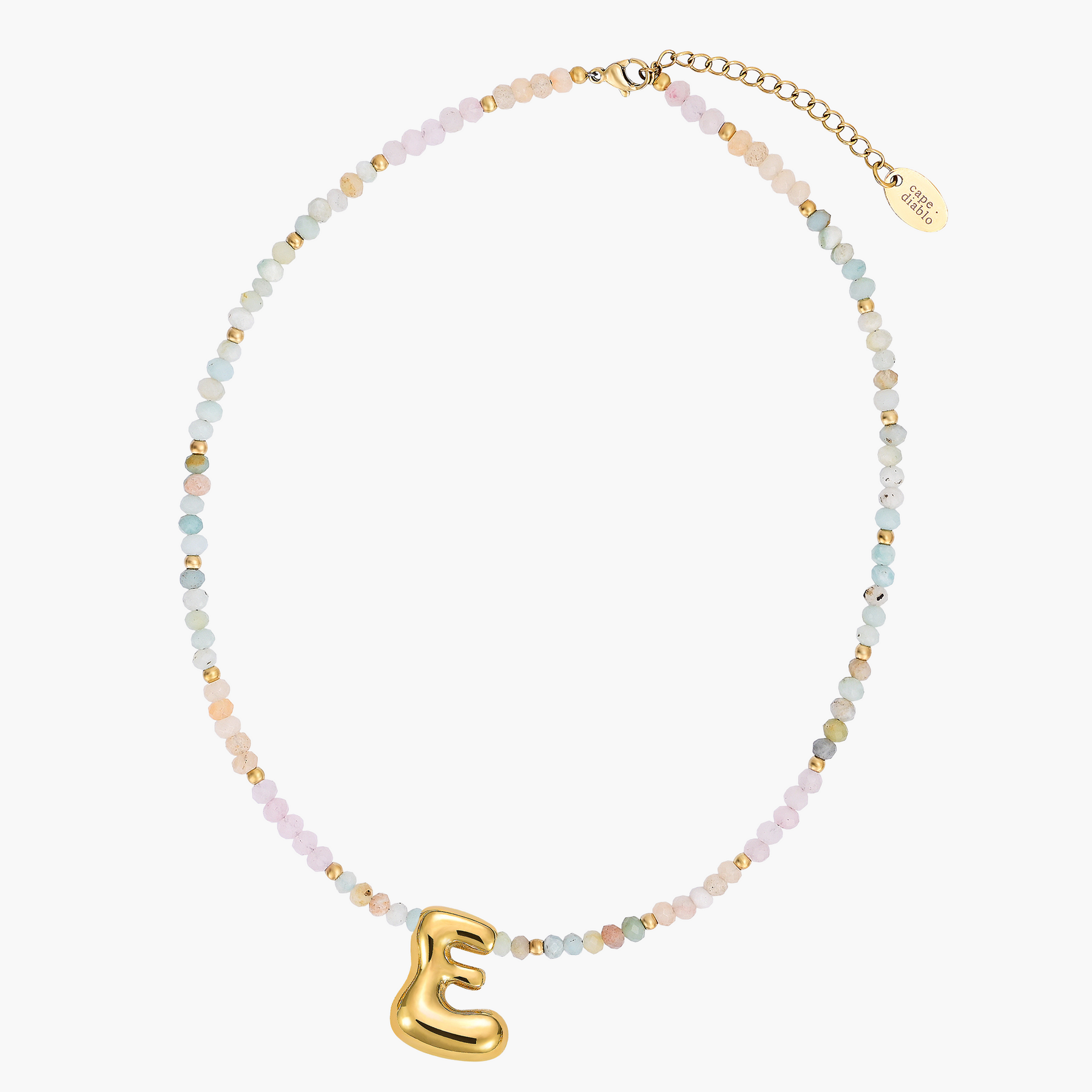 Pastel Bubble Initial Necklace