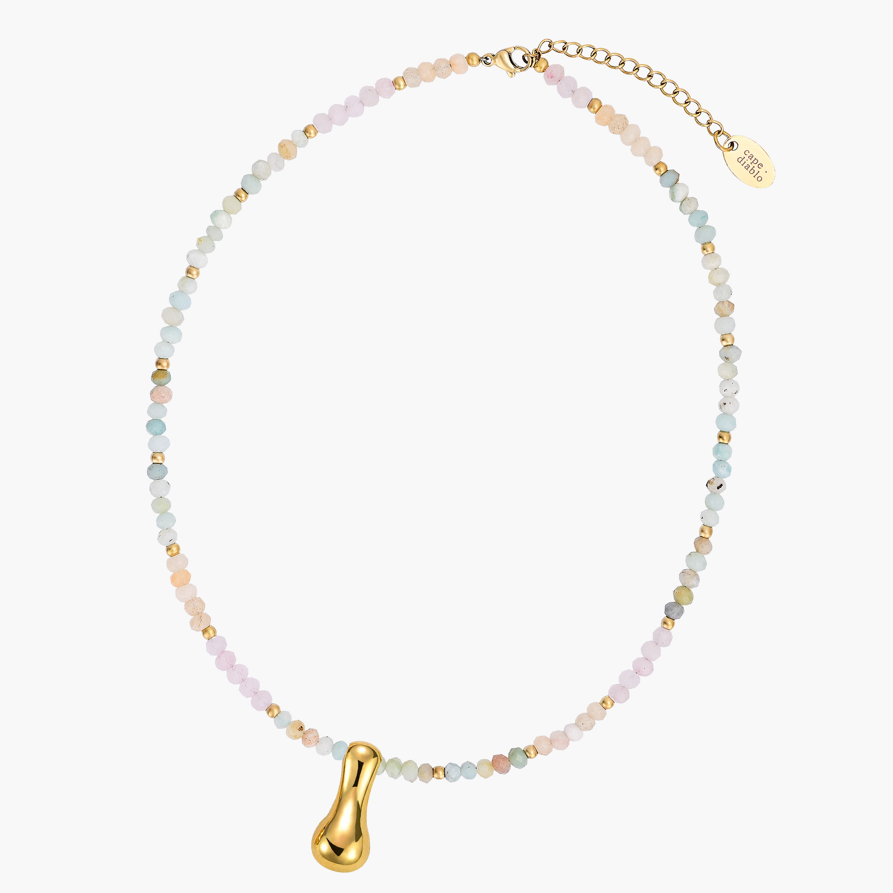 Pastel Bubble Initial Necklace