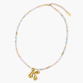 Pastel Bubble Initial Necklace