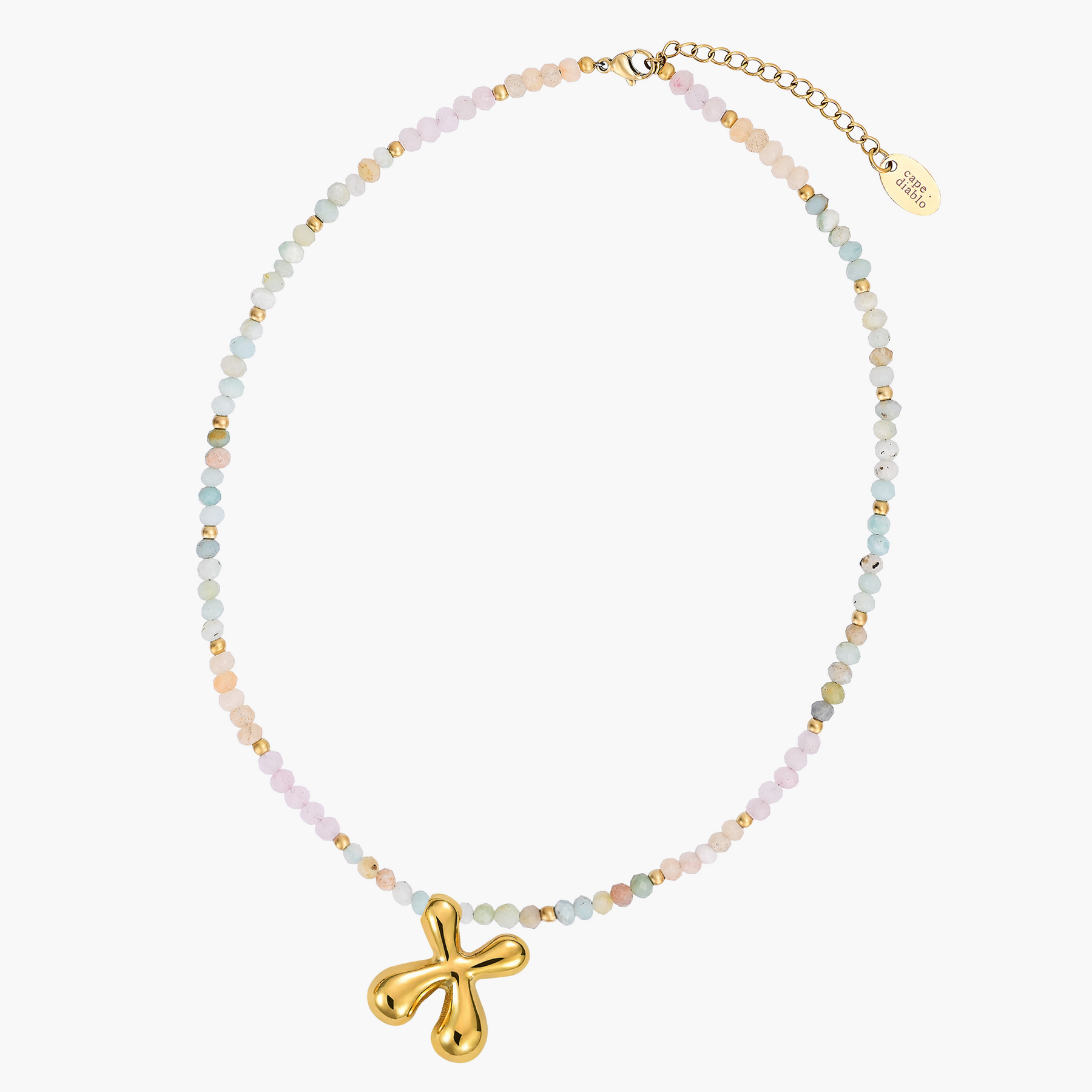 Pastel Bubble Initial Necklace