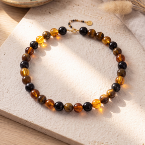 Chunky Brown Beaded Necklace