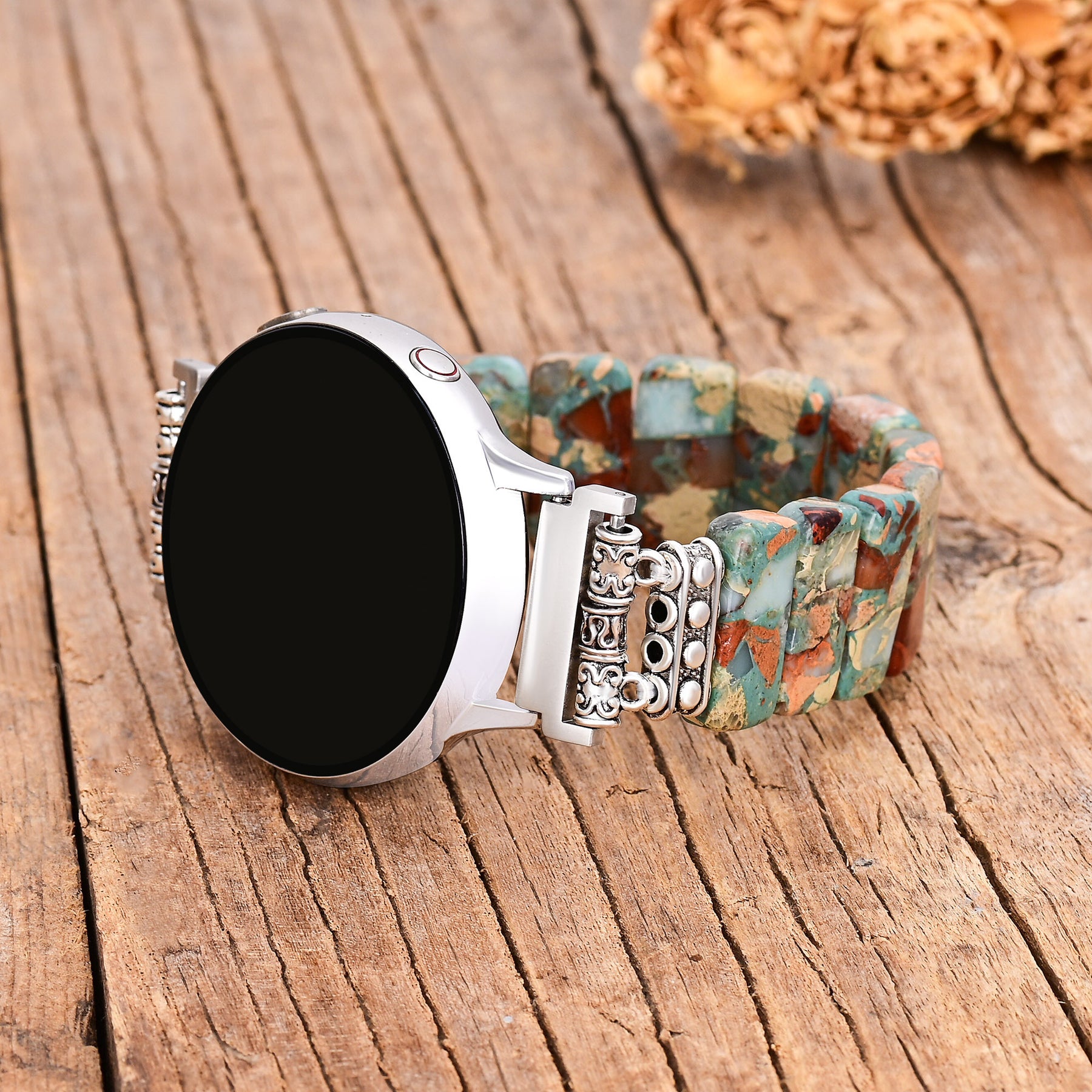 Earth Tibetan Jasper Samsung Galaxy Stretch Watch Strap