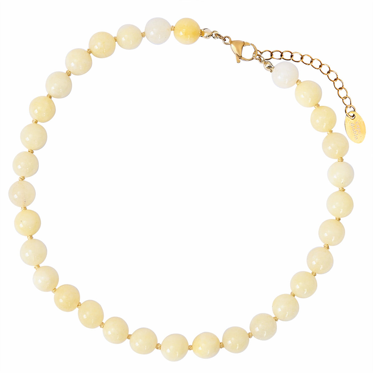 Luminous Honey Jade Choker Necklace