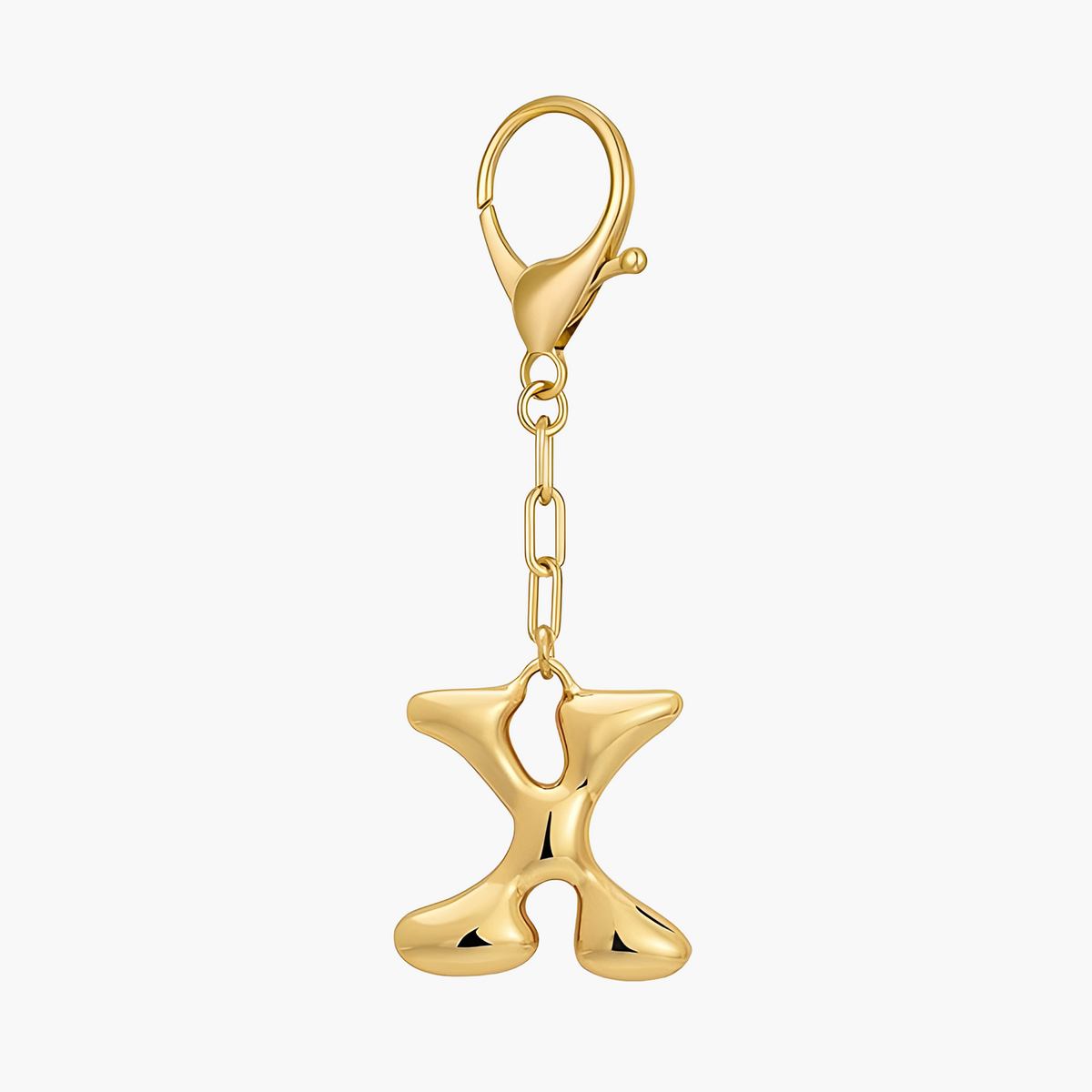 Bubble Letter Initial Keychain & Bag Charm