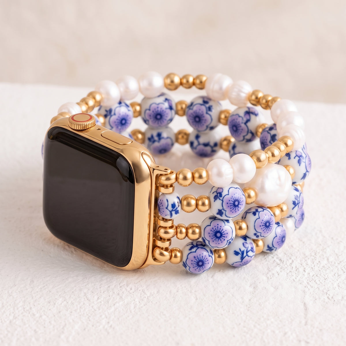 Porcelain Garden Lavender Bloom Apple Watch Strap