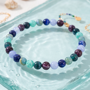 Chunky Coastal Beaded Necklace