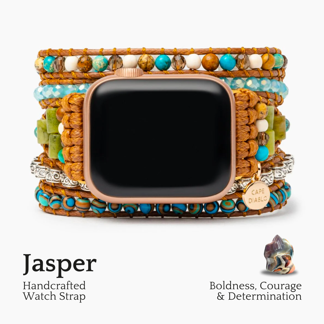 Twisted Ocean Jasper Apple Watch Strap
