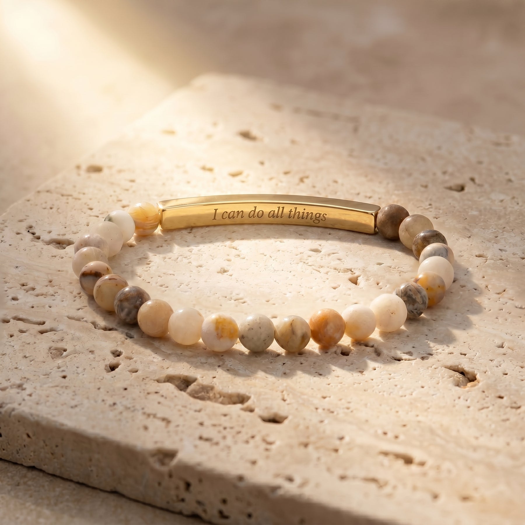 Secret Message Stone Bracelets