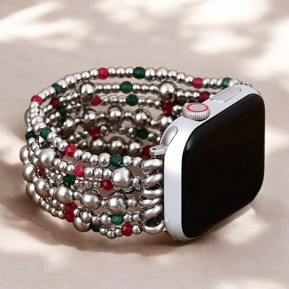 Christmas Silver Magic Stretch Apple Watch Strap
