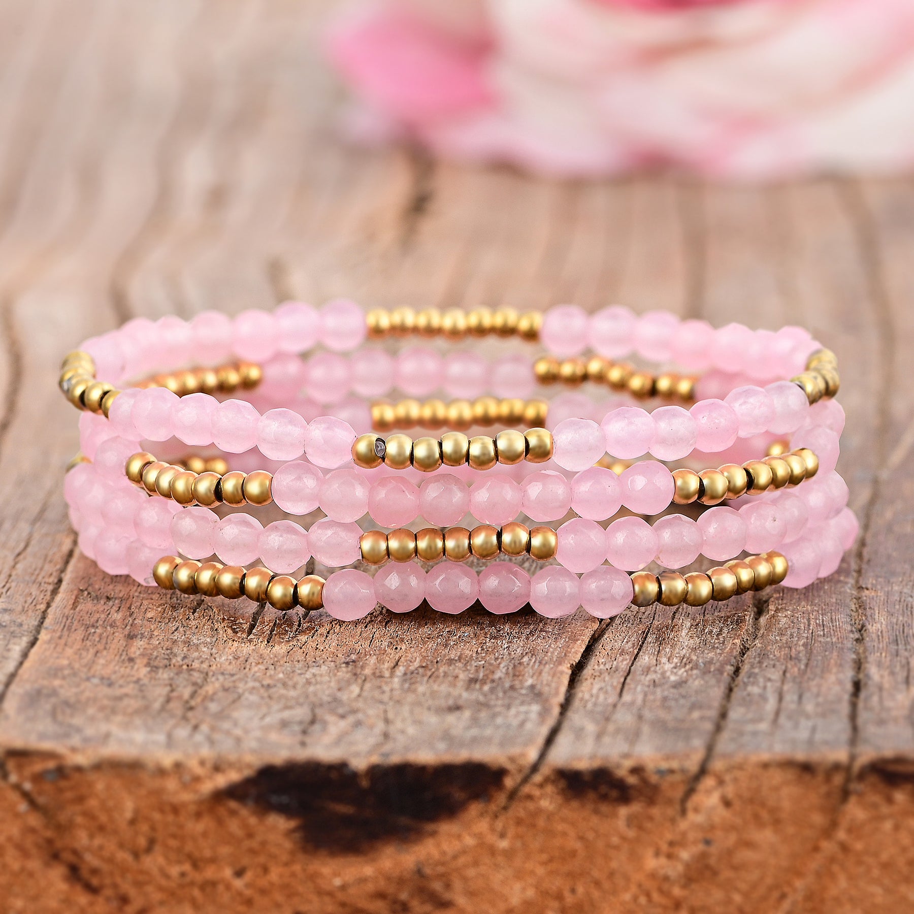 Rose Quartz Radiance Bracelet Set