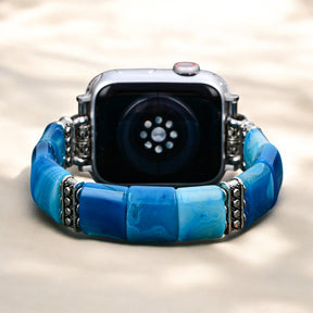 Serene Abyss Agate Stretch Apple Watch Strap