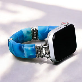 Serene Abyss Agate Stretch Apple Watch Strap