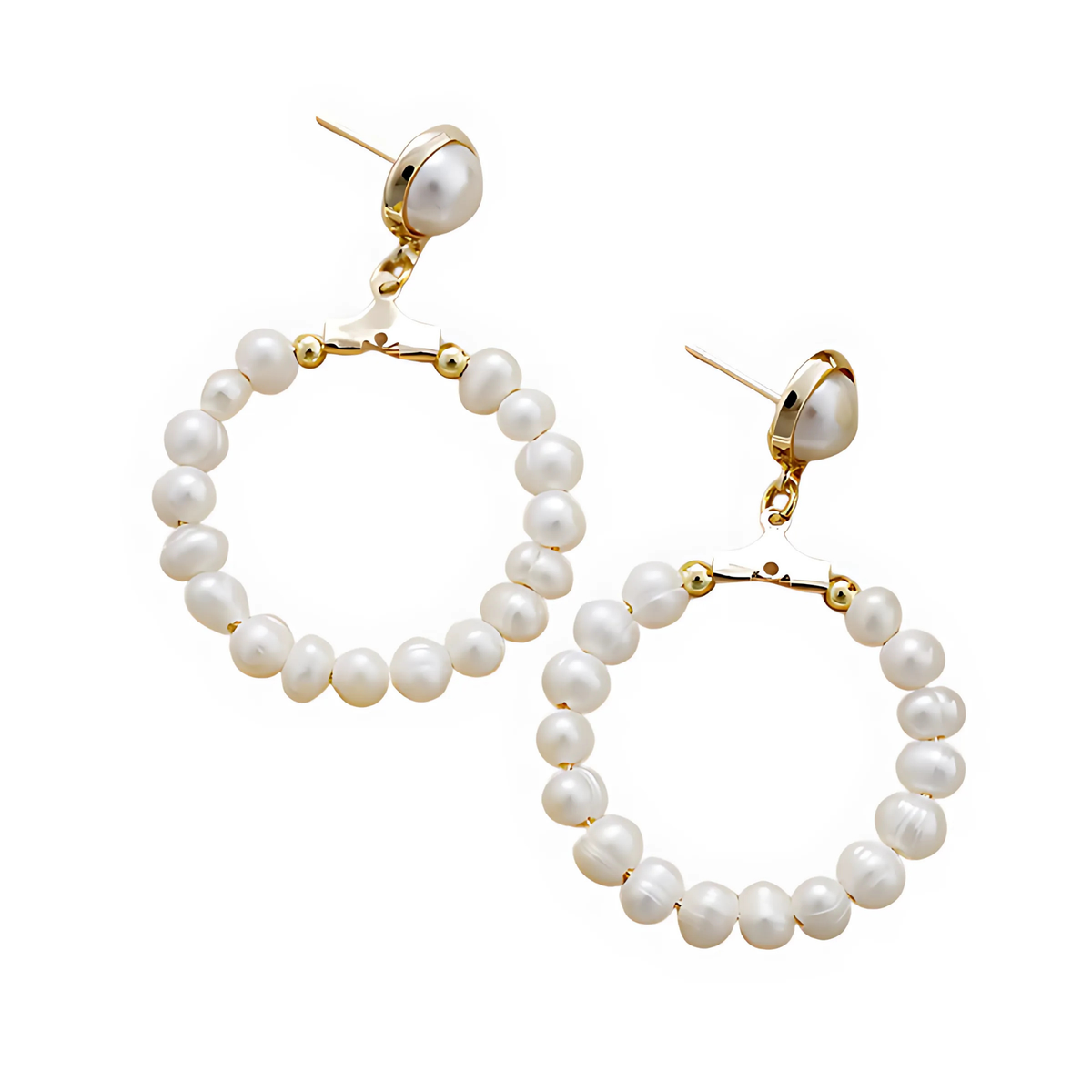 Golden Aura Pearl Earrings