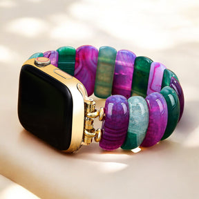 Bohemian Jewel Agate Stretch Apple Watch Strap