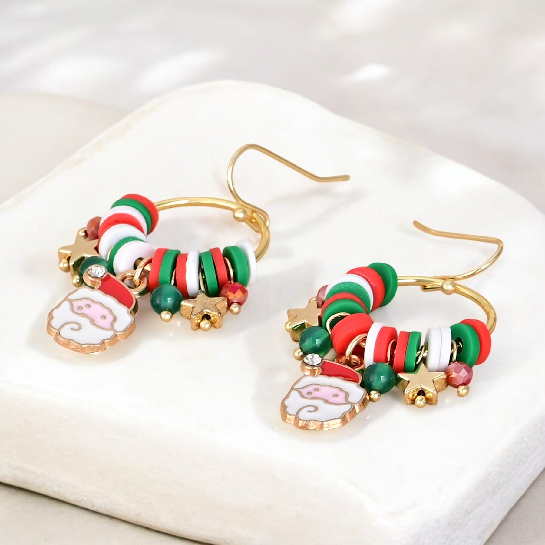Santa's Stellar Orbit Dangle Earrings
