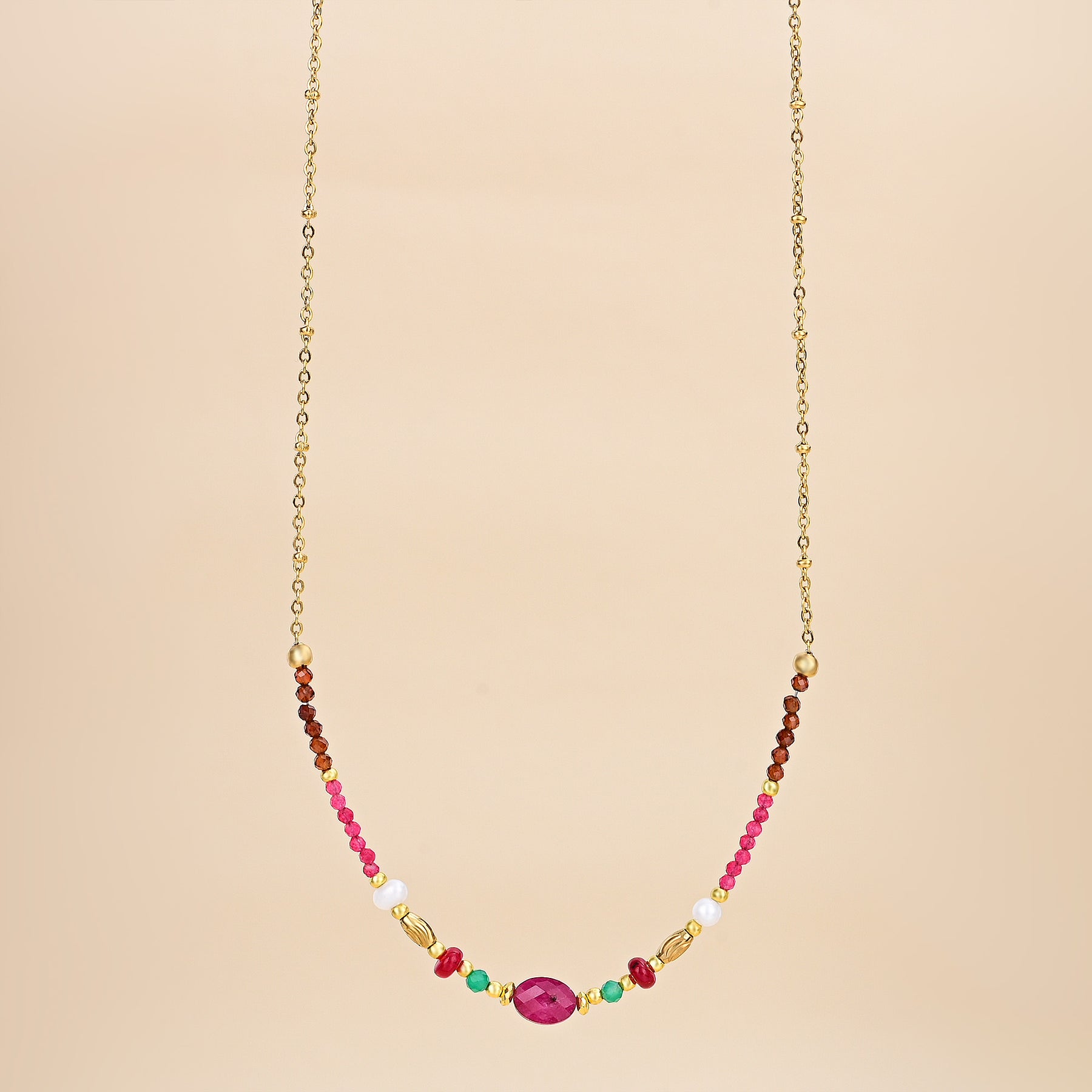 Ruby Jade Harmony Necklace
