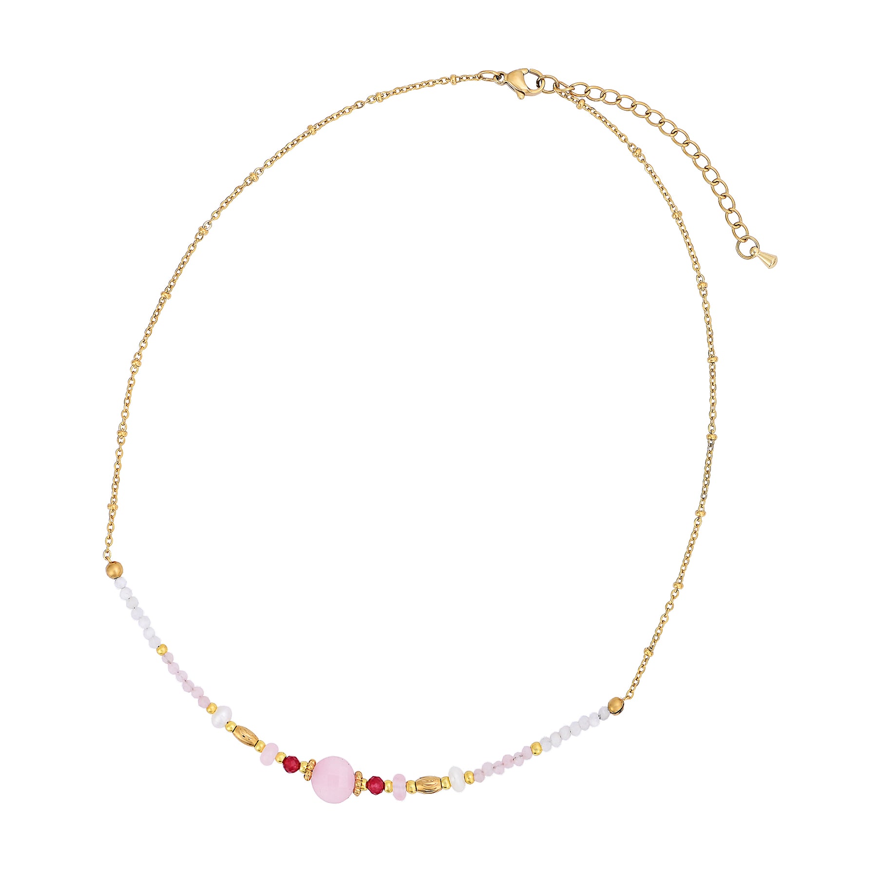 Moonlit Rose Quartz Necklace