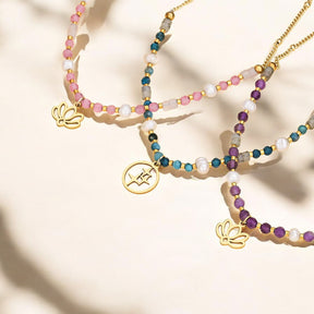Amethyst Lotus Necklace