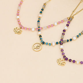 Amethyst Lotus Necklace