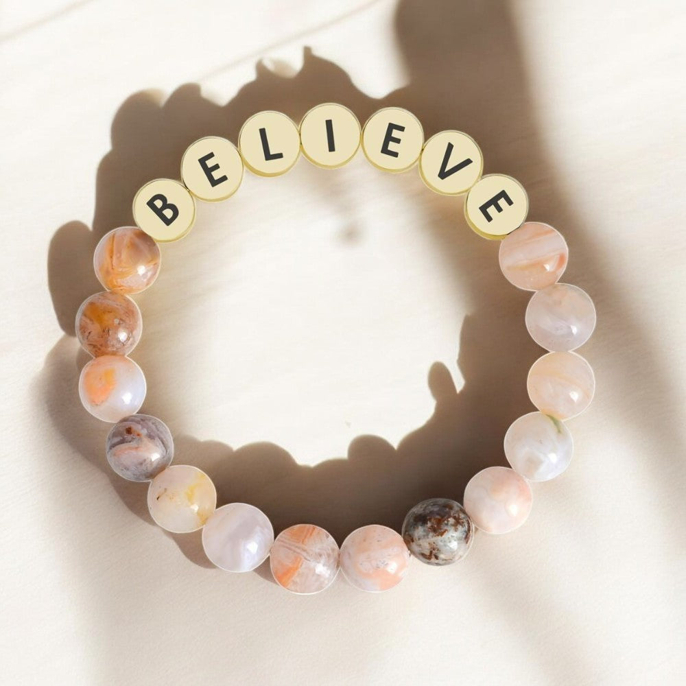 Agate Believe Inspiration Bracelet