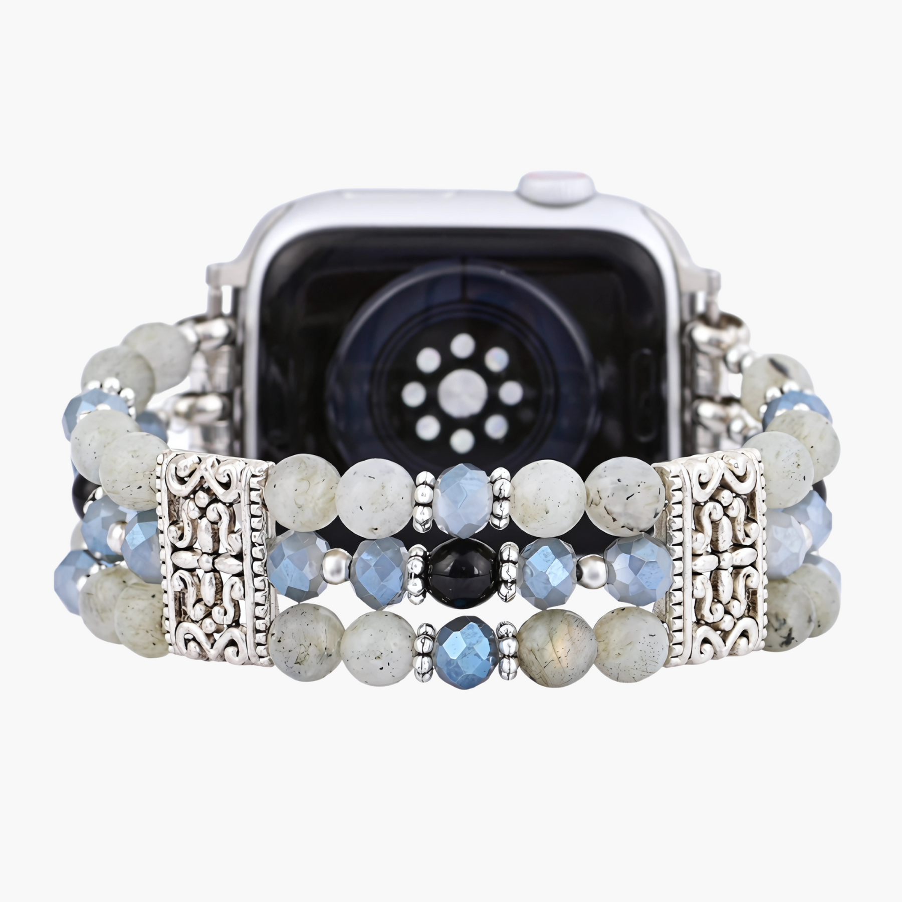 Artisanal Labradorite Indigo Stretch Apple Watch Strap