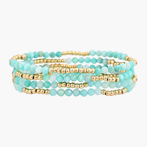 Glowing Amazonite Bracelet Set